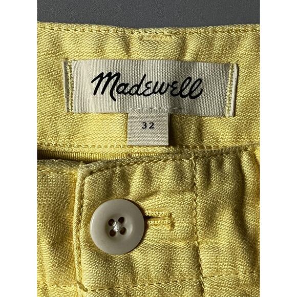 Madewell Pants Womens 32 Yellow Fatigue Utility Cotton Button Fly Workwear L8059 - Picture 5 of 16